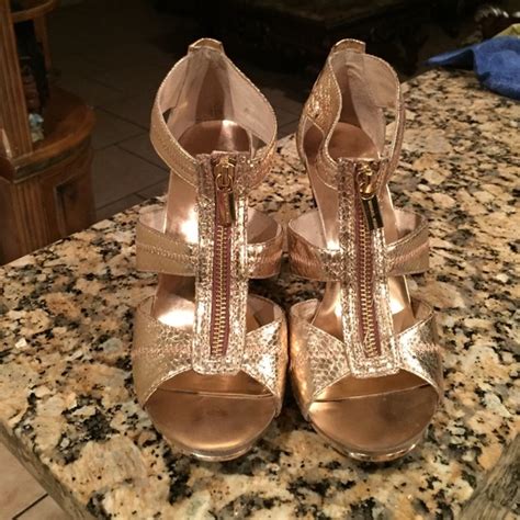 michael kors rose gold tennis shoes|michael kors gold heels.